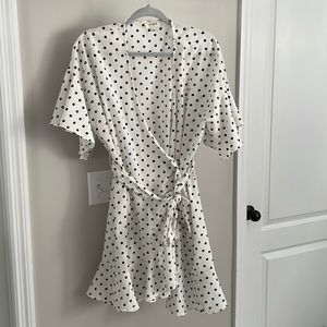 Blake and white wrap dress
